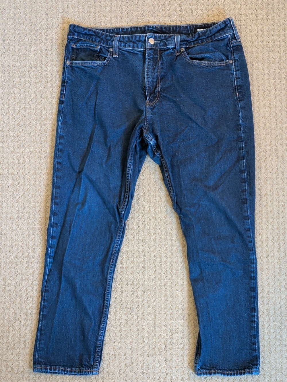 Bonobos Men's Straight Jeans in Dark Blue Denim